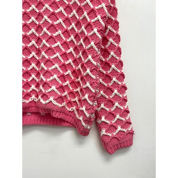 Paul & Joe Sister Bambin Chunky Knit Patterned Crew Neck Sweater - Size 1(Small) - Picture 8 of 9